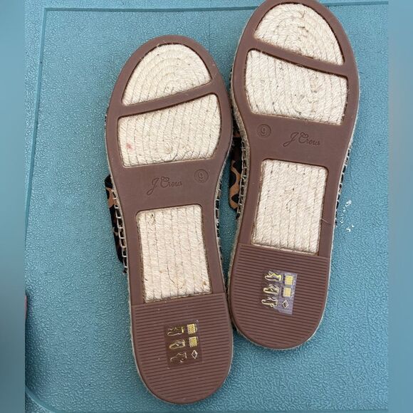 J Crew Twisted Knot Espadrille Sandals in Leopard Canvas NWT - Picture 3 of 6